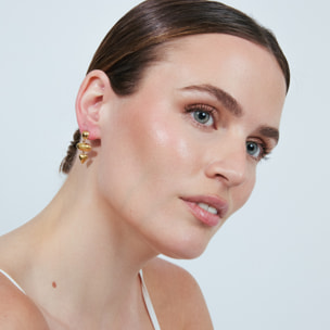 Pendientes Over acabado oro amarillo 18k