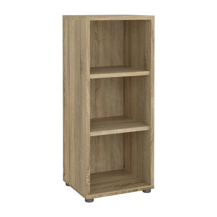 Libreria Minsk, Scaffale da ufficio, Mobile portalibri, Biblioteca, 47x40 h113 cm, Quercia