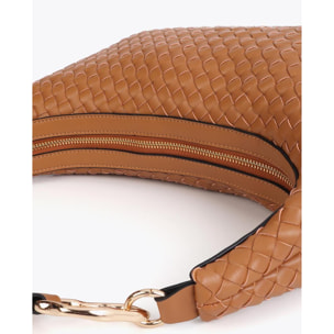 Borsa intrecciata a mezzaluna