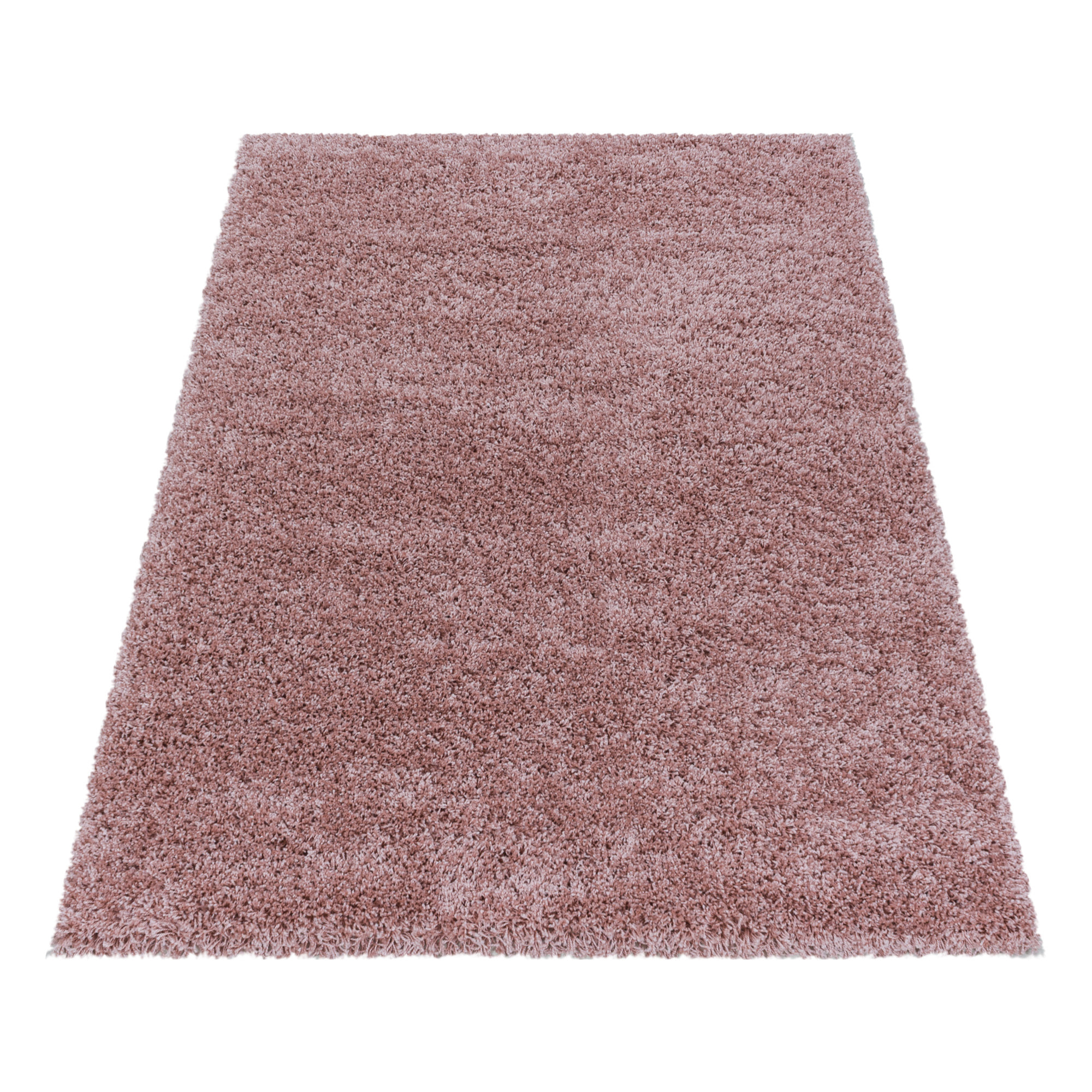 SYDNEY - Tapis shaggy uni à poils longs rose - SYD3000ROS