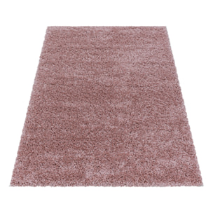 SYDNEY - Tapis shaggy uni à poils longs rose - SYD3000ROS