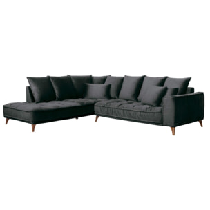 Canapé d'Angle Gauche Tissu Altamo, 4 Places, Housse Déhoussable, Style Scandinave
