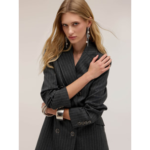 Motivi - Blazer doppiopetto gessato The Tailoring Lab - Grigio