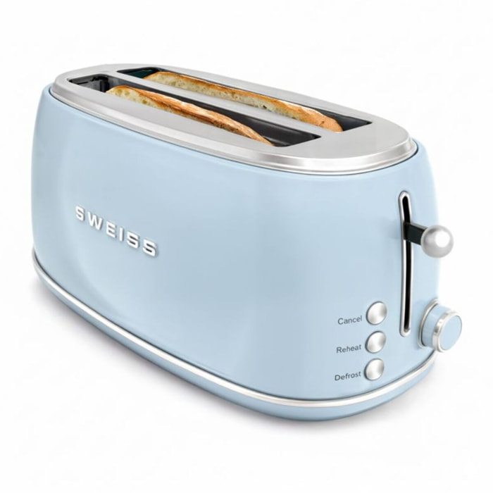 Grille-pain SWEISS baguette vintage bleu GRV6