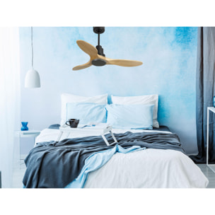Ventilateur de plafond Réversible  Thermostat Wifi Moteur à courant continu Toits en pente Télécommande Hypersilence Mémoire Shopify Vendible (AUTOMATIQUE)