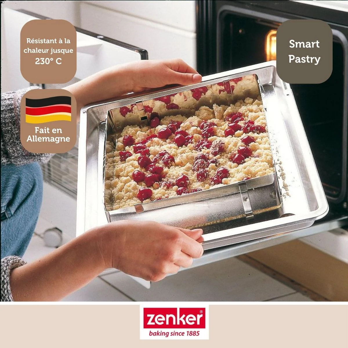 Cadre à gâteau réglable 27 à 52 cm Zenker Smart Pastry