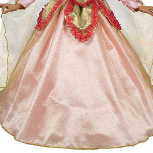 Costume Travestimento Carnevale Principessa Rosa Oro Atelier Bambina