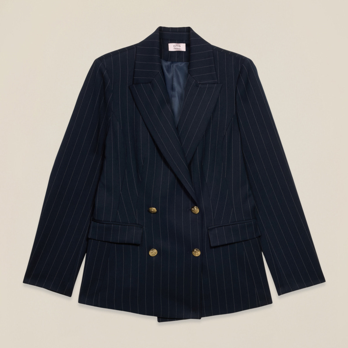 Oltre - Blazer doppiopetto gessato - Blu