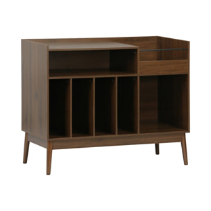 Meuble vinyle vintage effet bois. Népal. L 100 x l 48 x H 81.5cm