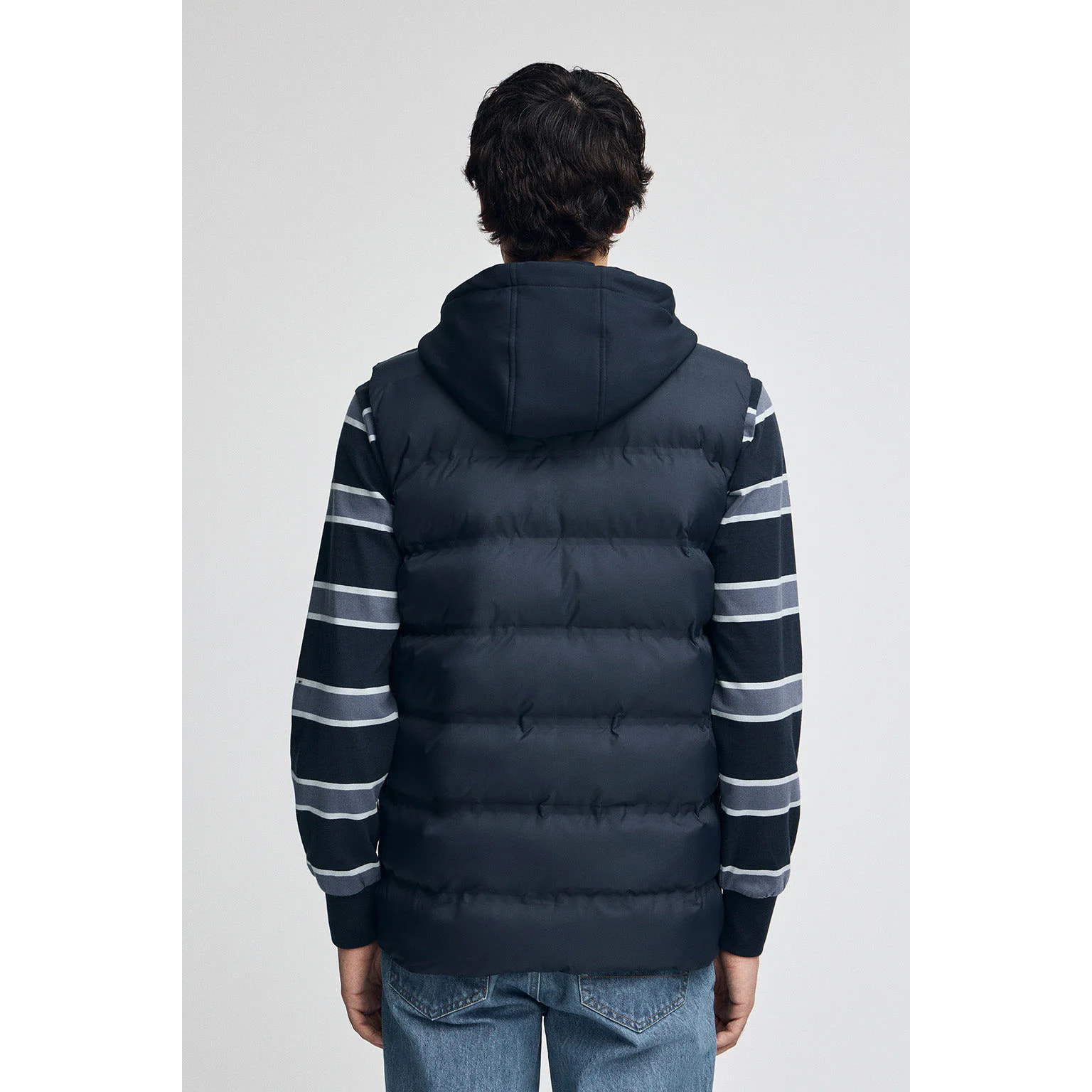 Gilet trapuntato blu marino con logo Polo Club