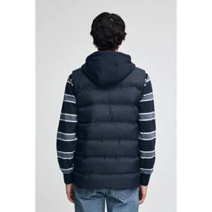 Gilet trapuntato blu marino con logo Polo Club