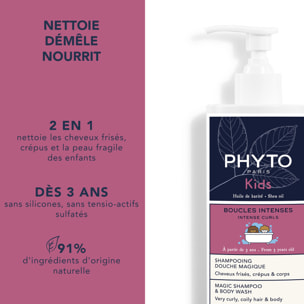 Boucles Intenses Kids - Shampooing Douche Magique Cheveux Frisés et Crépus et Coprs 400ml