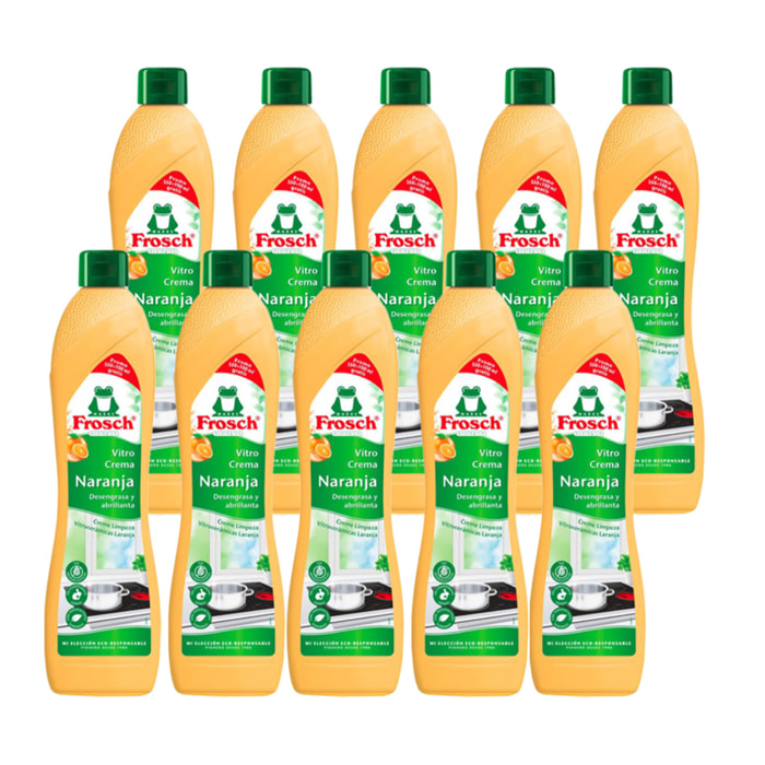 Pack 10x Vitrocerámica naranja Frosch 500 ml