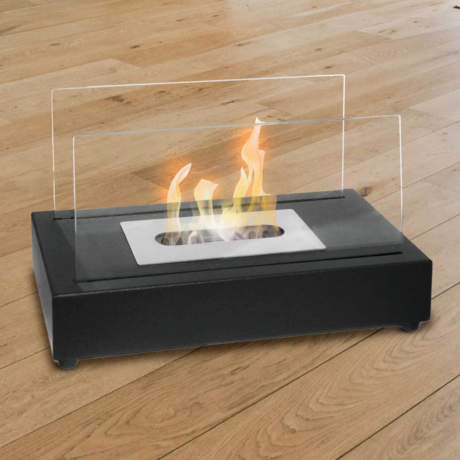 Berlino - Camino a bioetanolo da tavolo per interni ed esterni 35x18xH20,5 cm