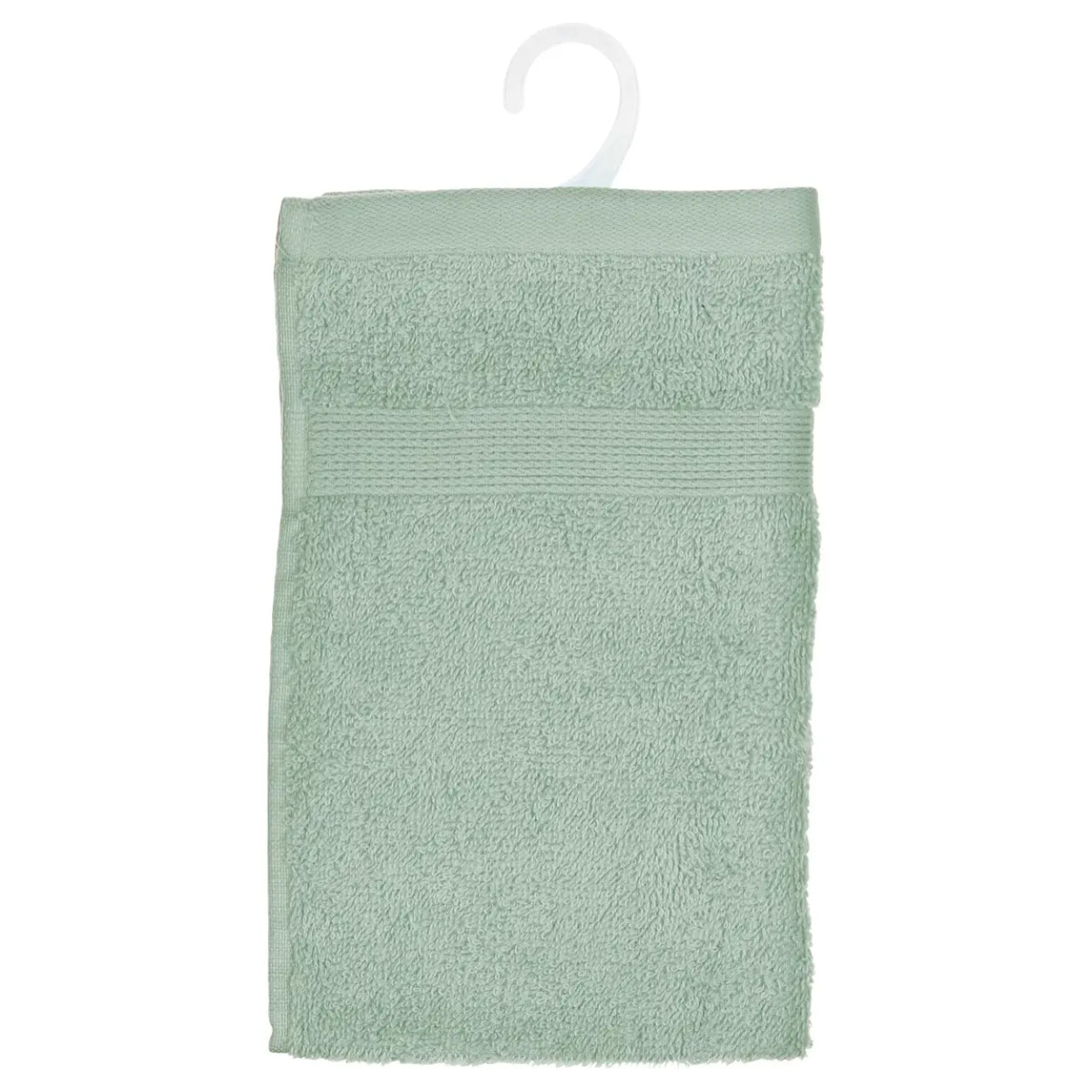 Serviette invité "Essentiel" coton vert 30x50cm