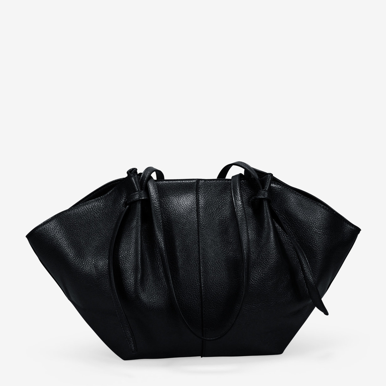 Bolso de hombro negro con cremallera