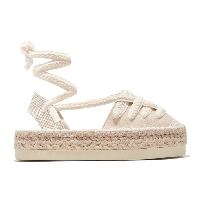 B&W Break&Walk - Sandali estivi in juta con zeppa per donna e bambina