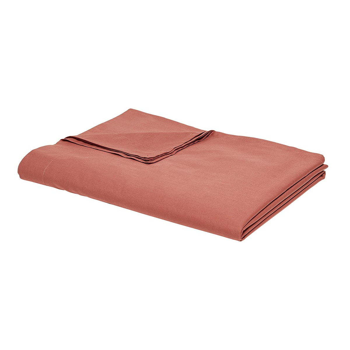 Drap plat pour lit 2 personnes uni ESSENTIAL rouge