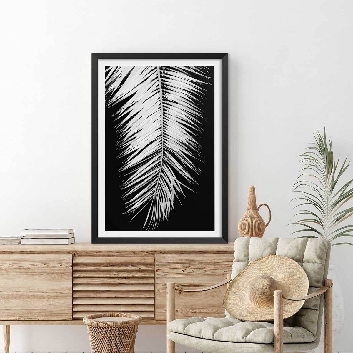 Poster palme x Affiche sous cadre noir