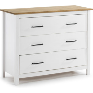 Commode 3 tiroirs en bois massif - IDA