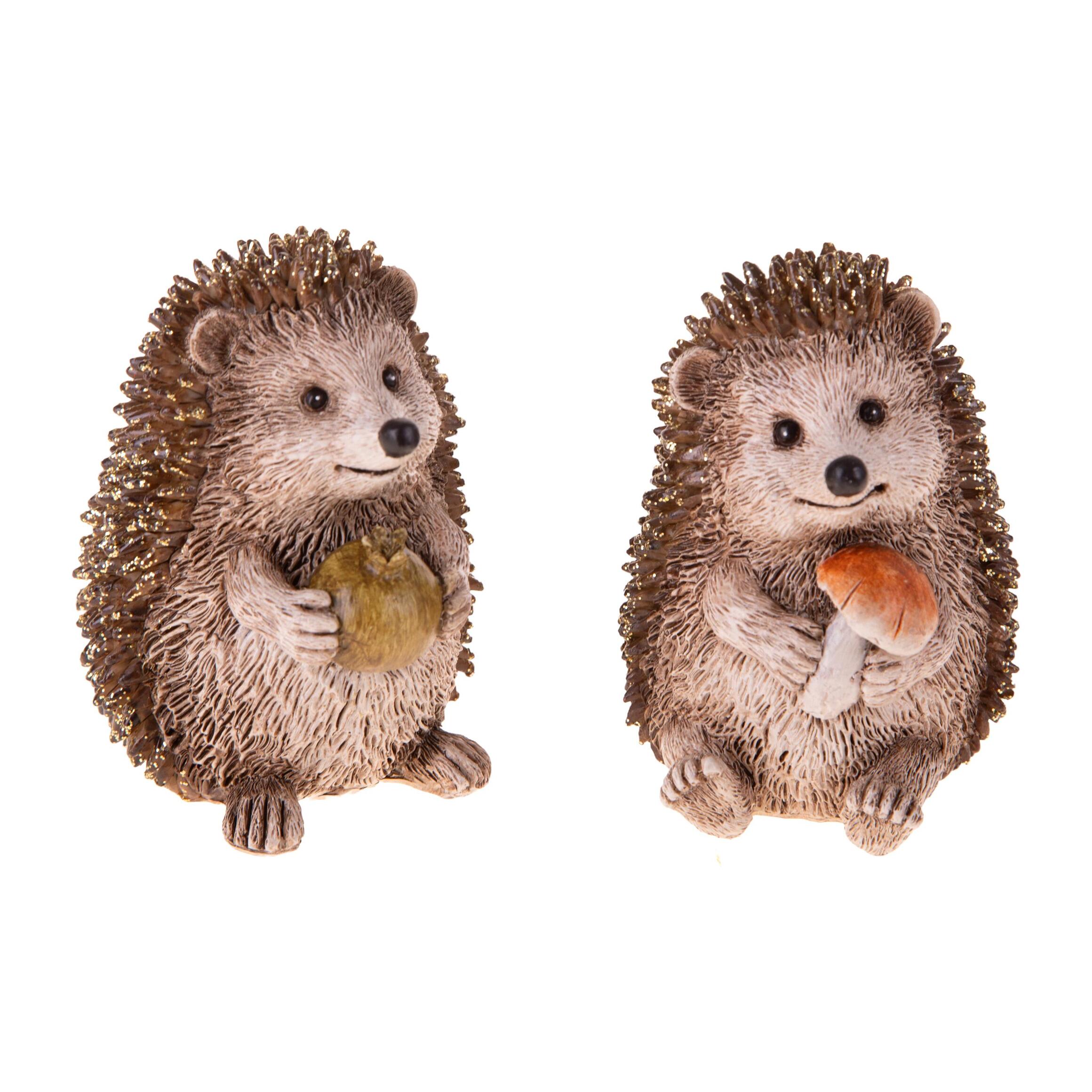 Ricci con Frutto E Funghetto - Pezzi 2 - 8,5xH10x7,5cm - Bianchi Dino SpA