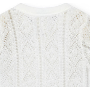 Body cruzado bebé manga corta perlé