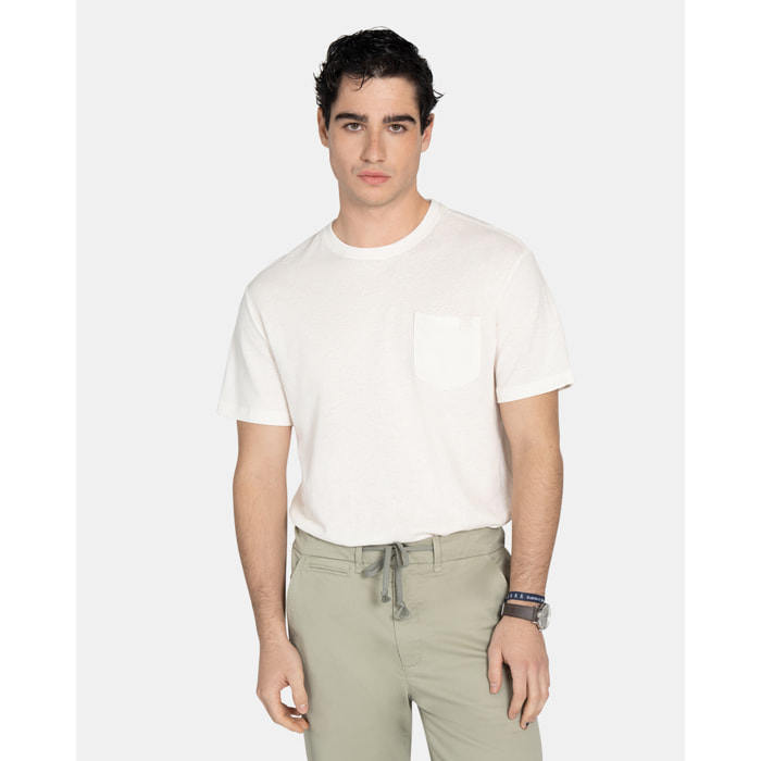 CAMISETA COTTON-LINNEN POCKET