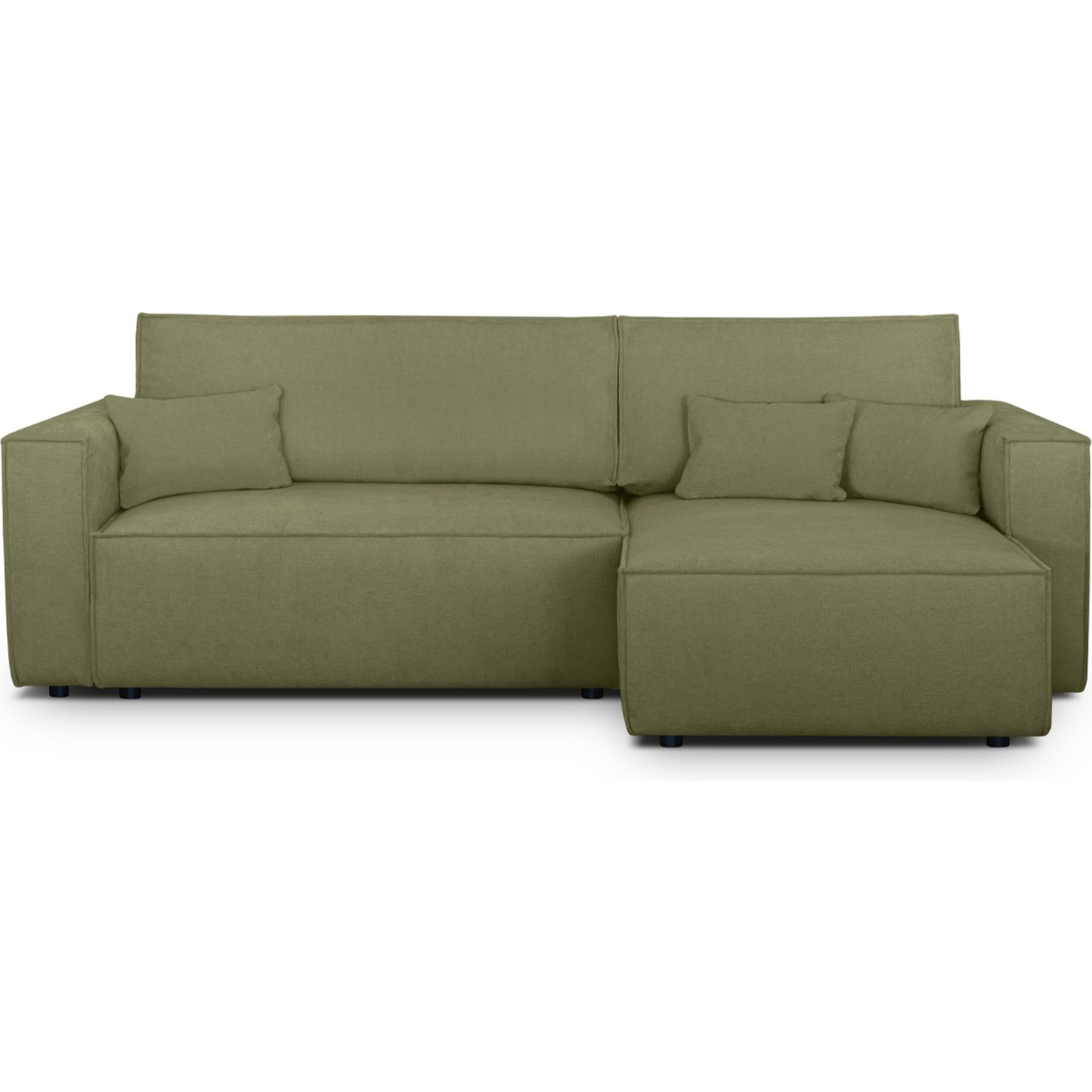 Canapé d'angle convertible 4 places en tissu chenille - LIVIA
