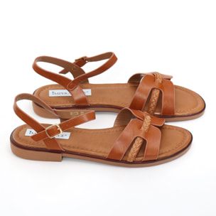 Sandali bassi in simil pelle