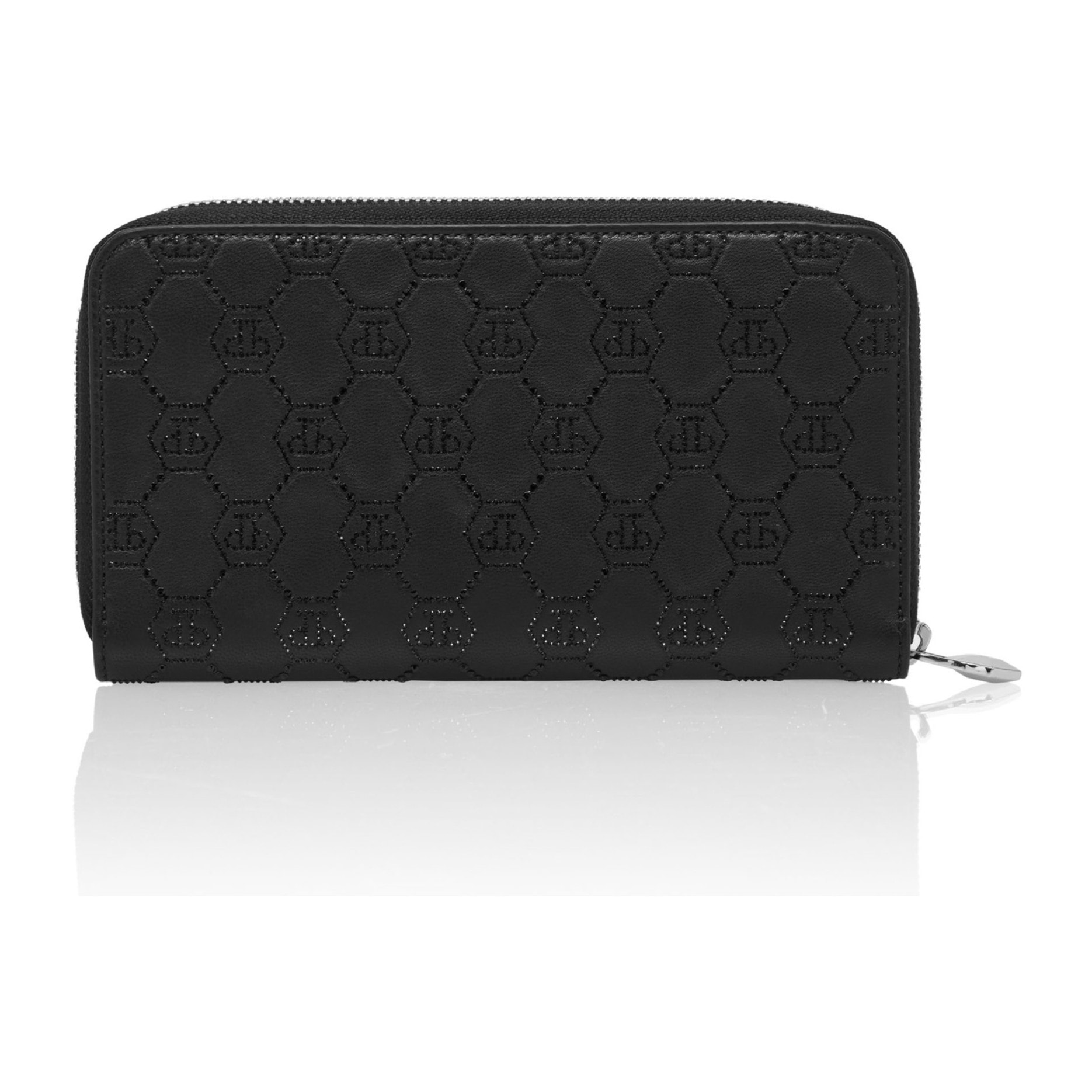 PHILIPP PLEIN Cartera con cremallera central MONOGRAM