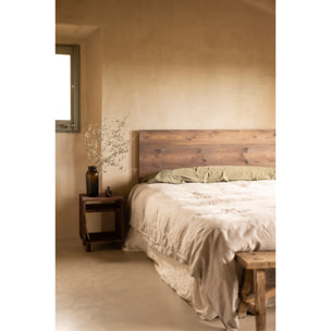 Table de chevet en bois massif ton noyer 51x32cm Hauteur: 50.5 Longueur: 32 Largeur: 37.5