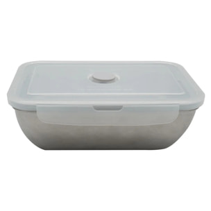 Set de 3 Lunch box inox 400 ml, 600 ml et 1000 ml compatible microonde avec couvercle Fackelmann