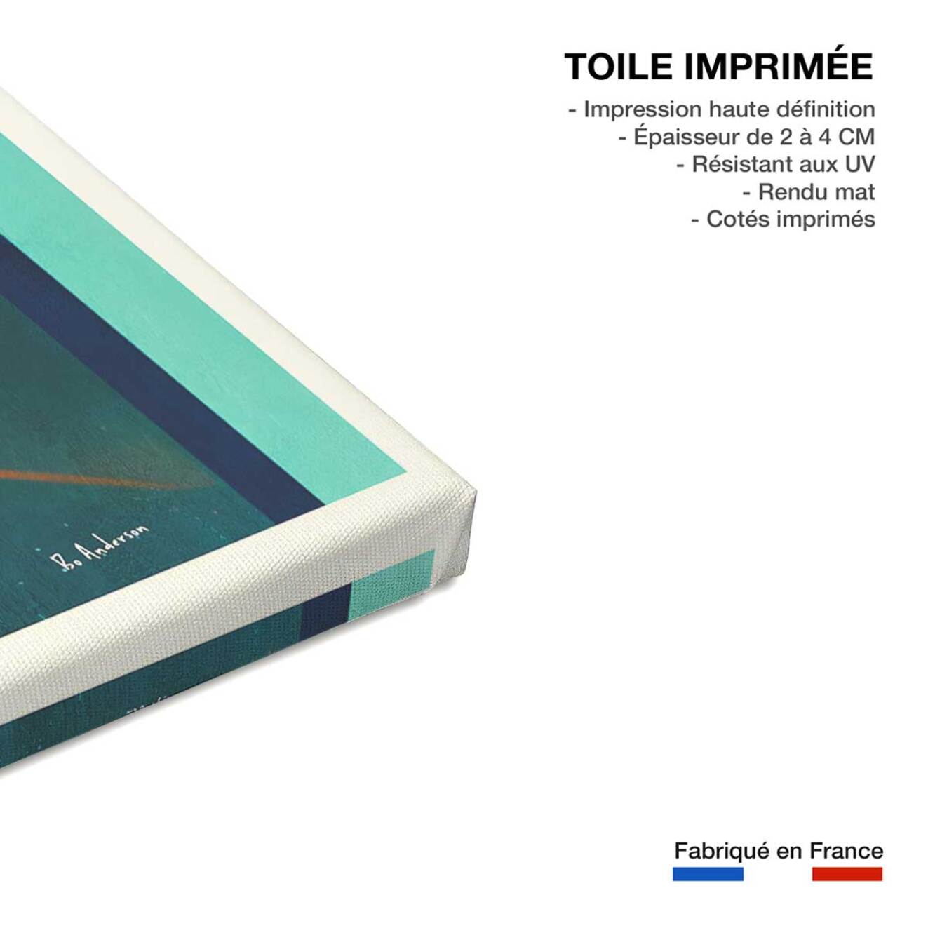 Tableau boisson mon petite crement rosé  Toile imprimée