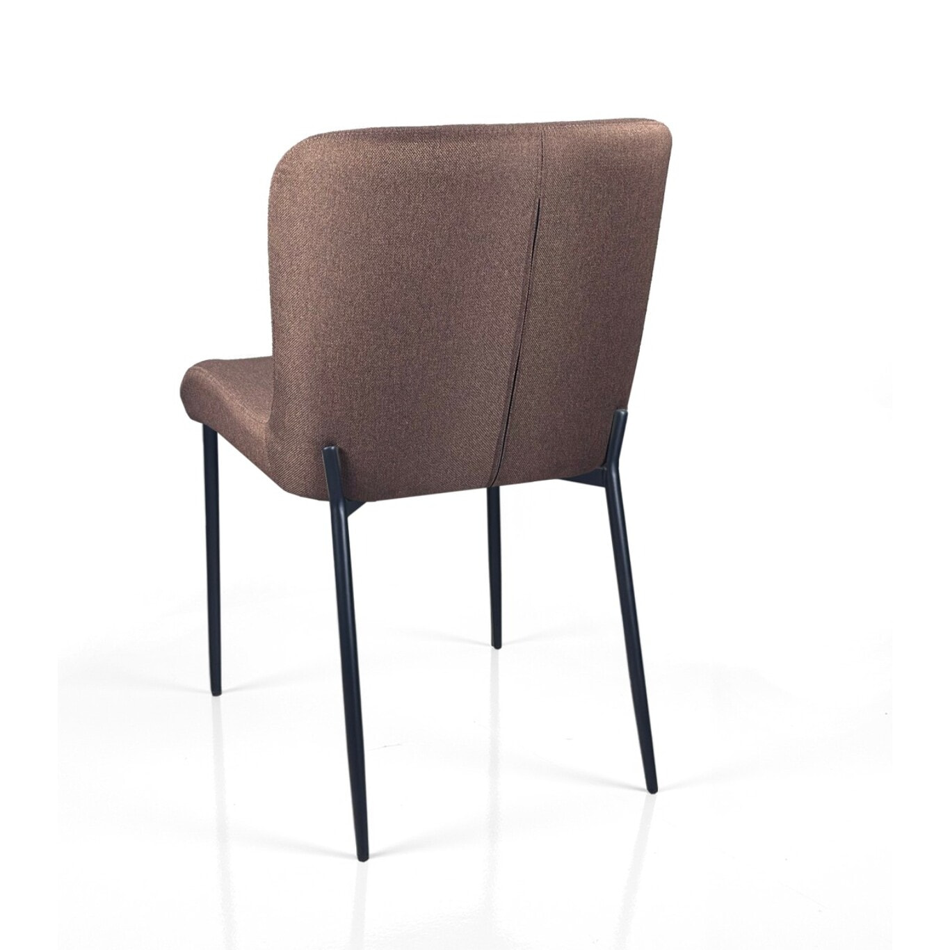 Lot de 2 chaises de salle à manger Tomasucci TRYUN, en tissu, marron, 59 × 49 × 82 cm