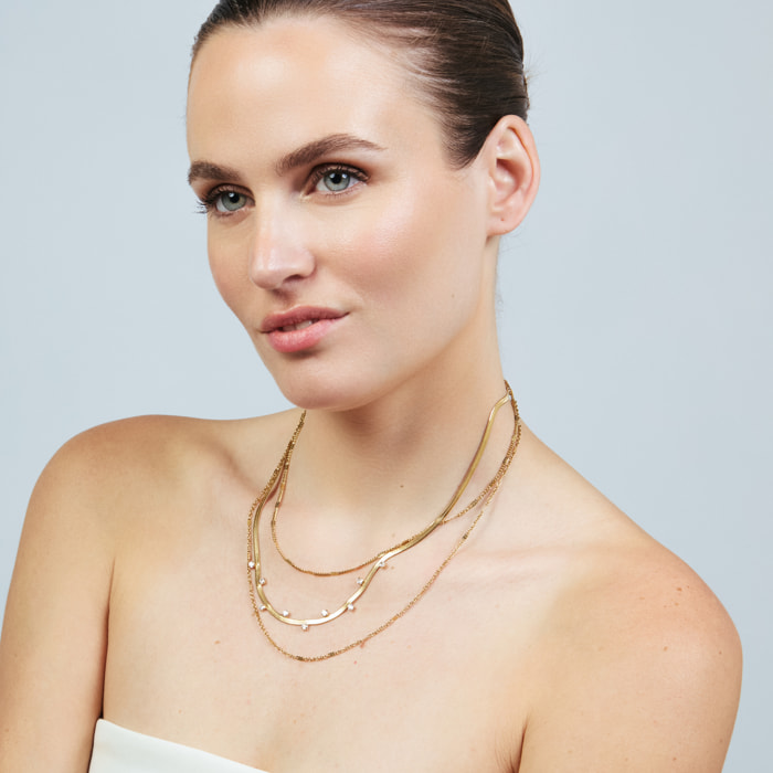 Collar acabado en oro amarillo de 18k