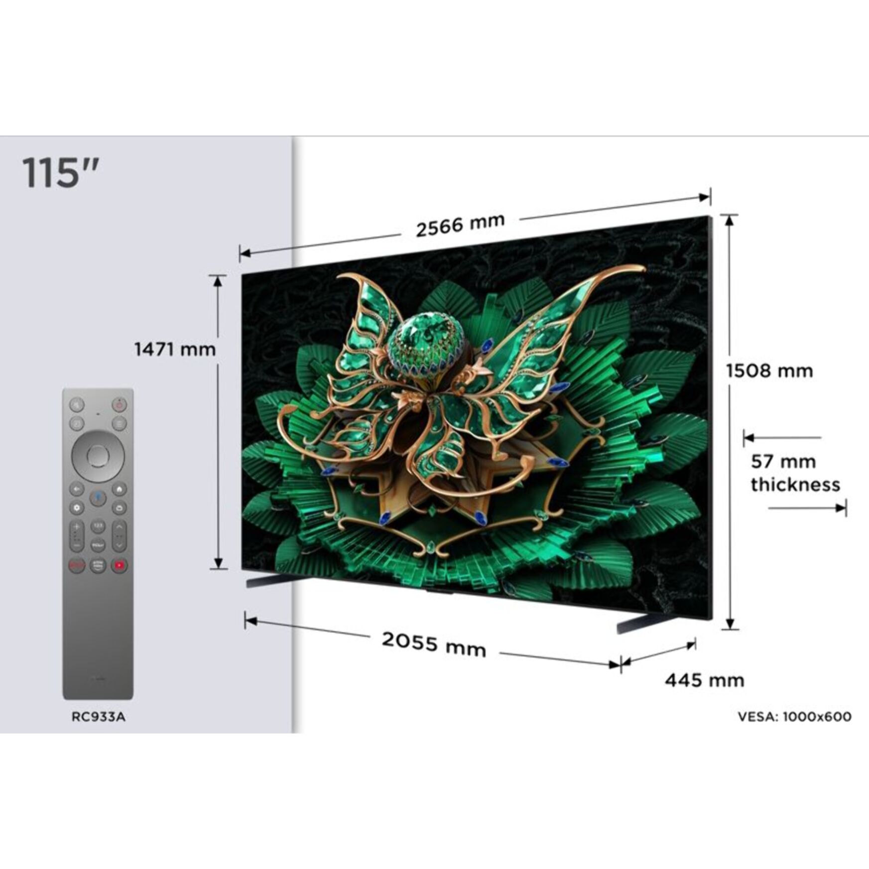 TV Mini Led TCL Mini LED Pro 115C7K 2025