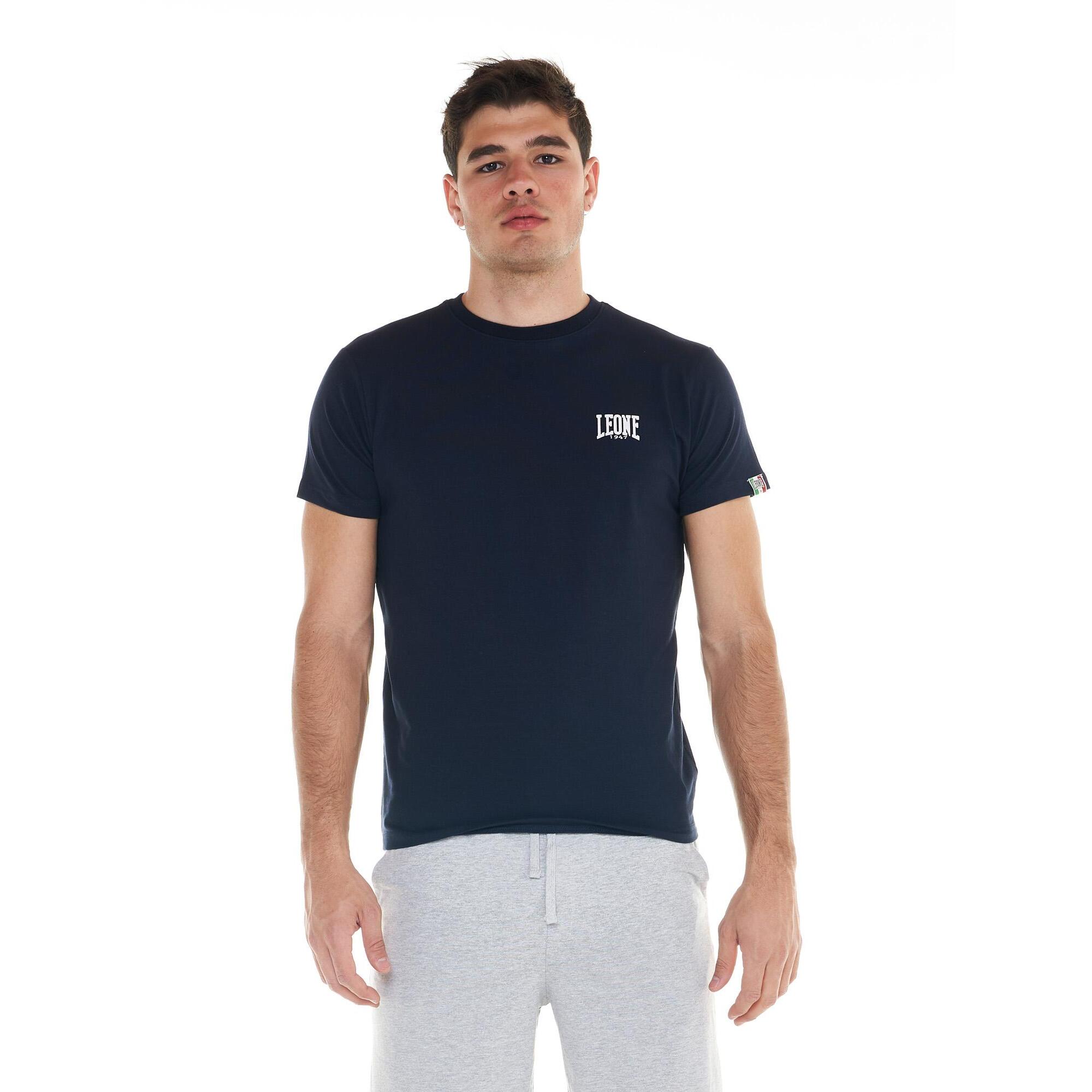 T-shirt in cotone da uomo a maniche corte Leone Basic