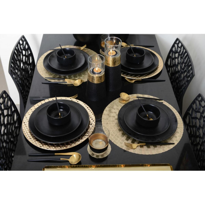 Dessous de verre dore carreaux