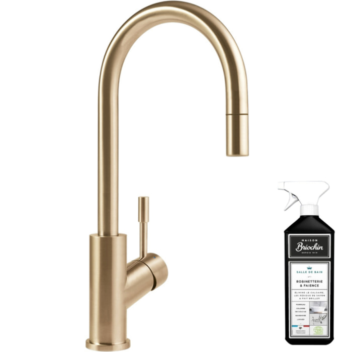 Robinet cuisine Umbrella flex or mat + nettoyant