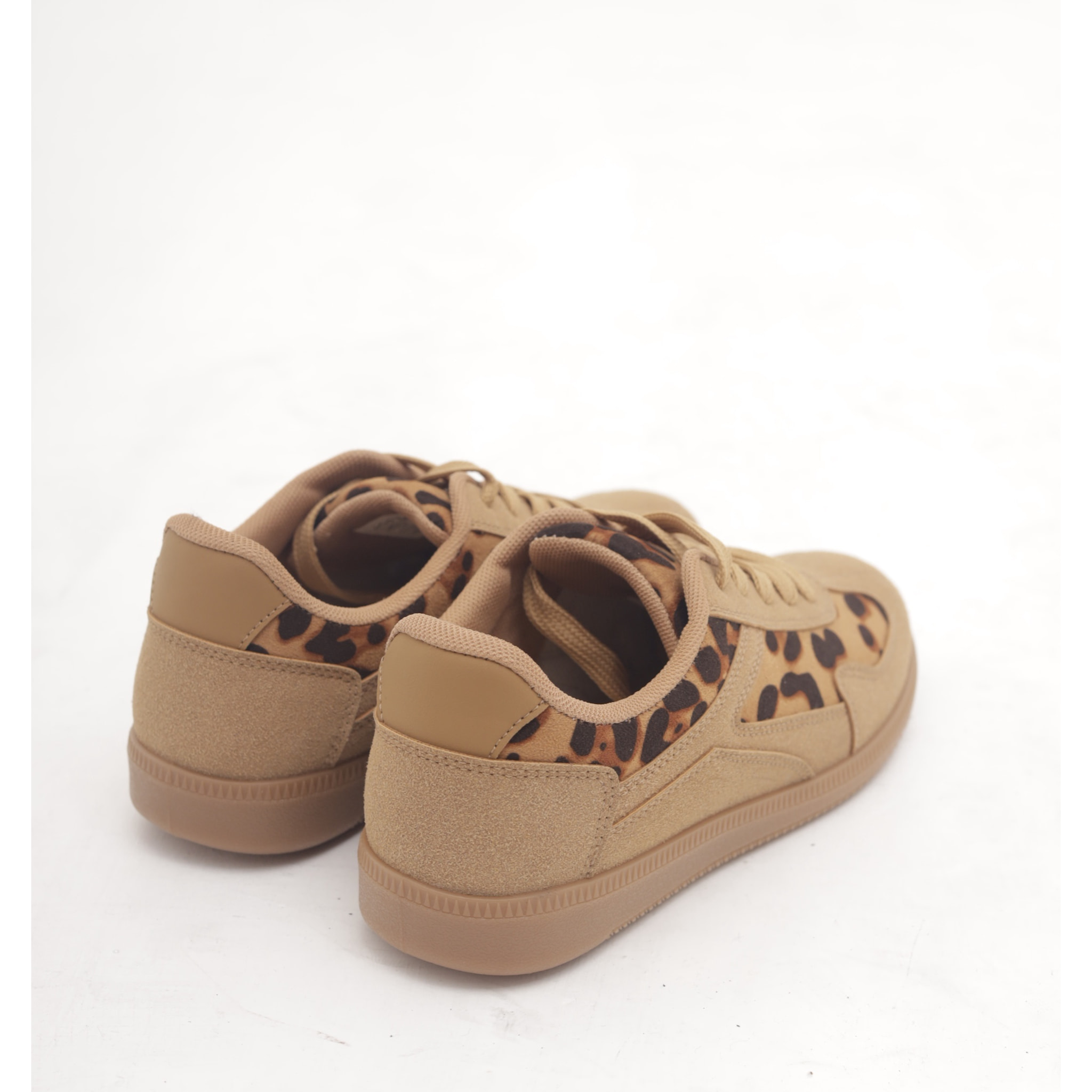 SNEAKERS FLAT ANIMALIER CUOIO