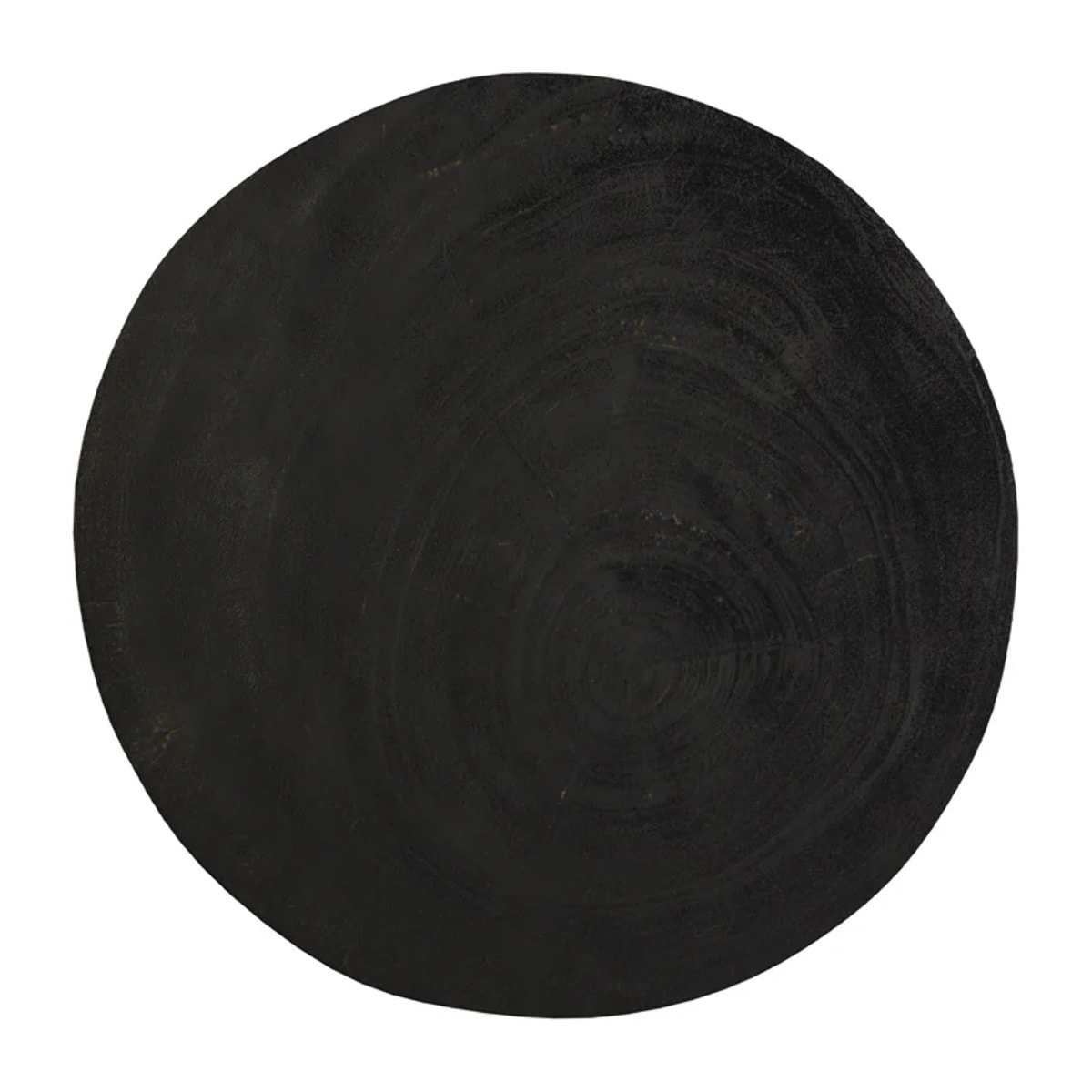 Table d'appoint noire en bois de suar D30 cm - Sonda