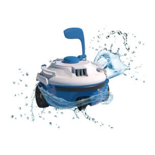 Bestway Robot piscine sans fil Guppy bleu nettoyage fond plat 10 m² max