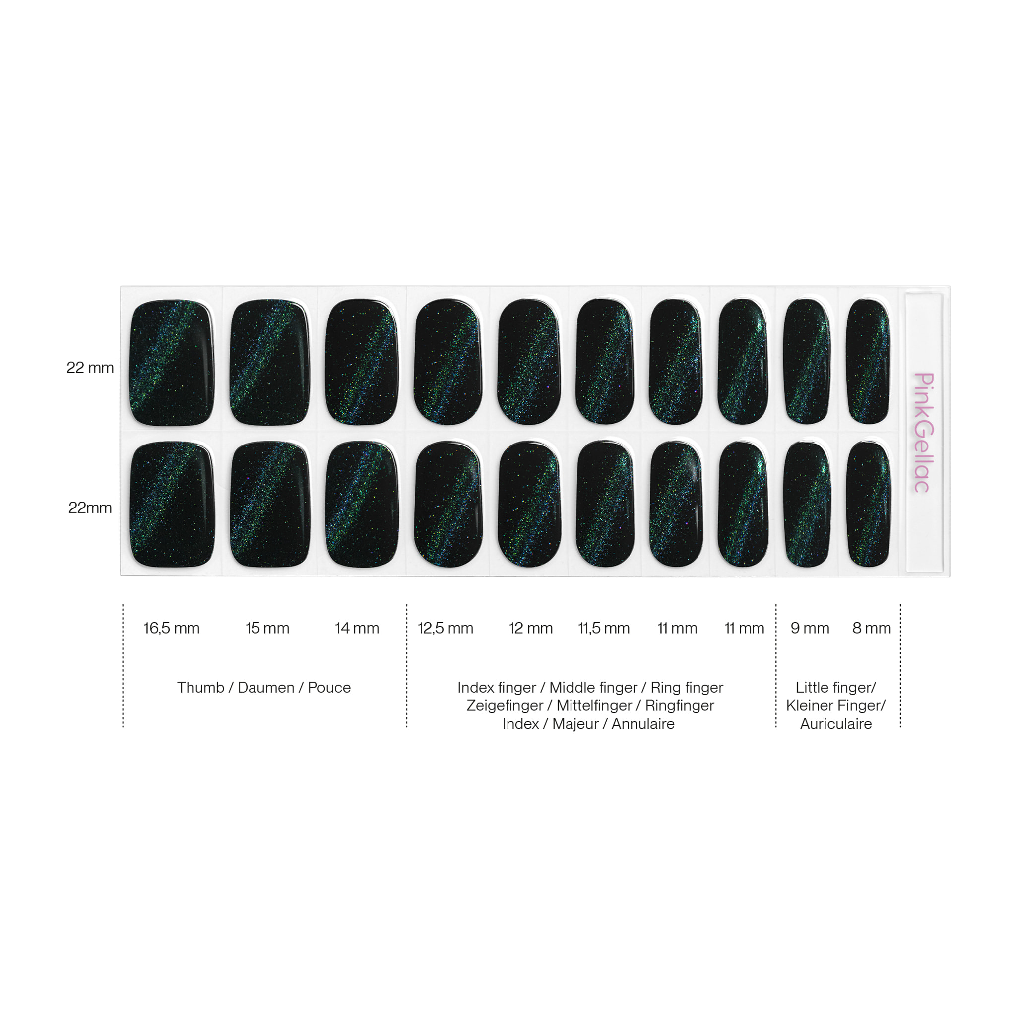 Stickers gel - 0019 Cat Eye Black Onyx