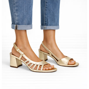 Sandali cinturino regolabile - tacco 7,5 cm