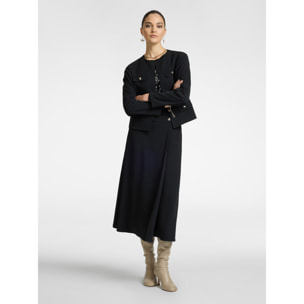 Elena Mirò - Falda cruzada - Negro