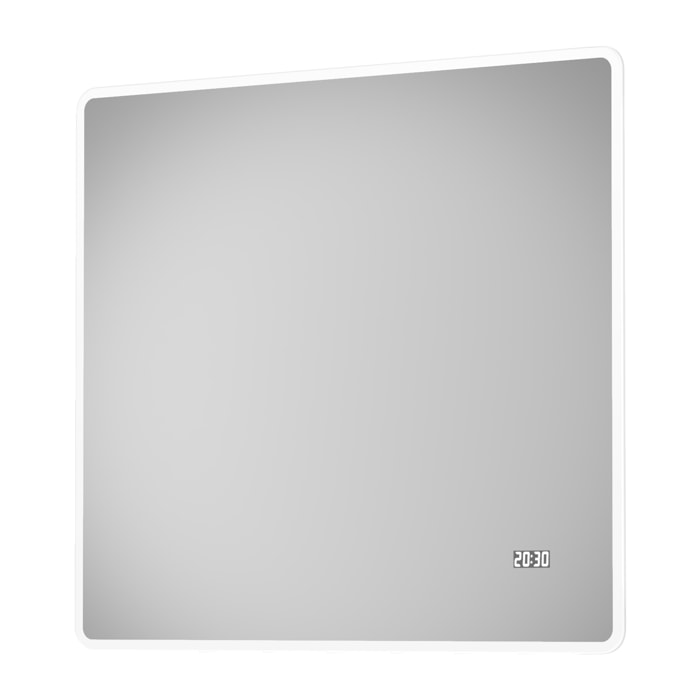 Miroir salle de bain LED rectangulaire auto-éclairant 80x70cm - Ulysse LED 80
