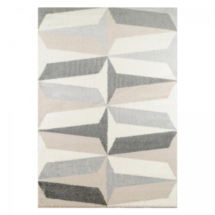 Tapis salon et chambre tissé motif géométrique TARU