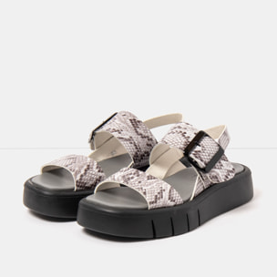 Sandalias 1857 SNAKE WHITE/ MALAGA color White