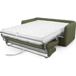 Canapé convertible express déhoussable 3 places en tissu bouclette - GINA