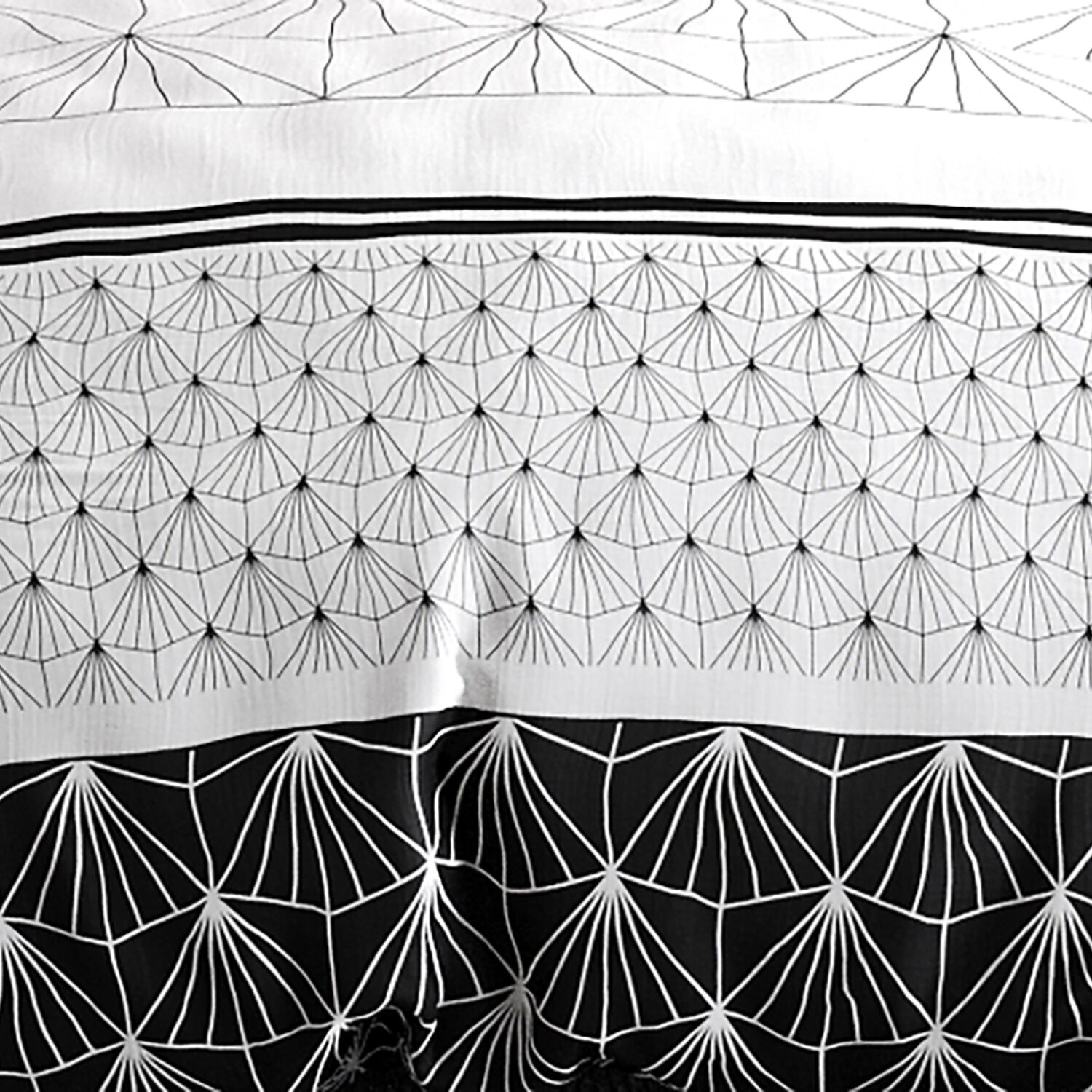 Parure housse de couette imprimé 100% coton - casta - noir